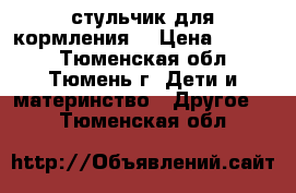 стульчик для кормления  › Цена ­ 1 000 - Тюменская обл., Тюмень г. Дети и материнство » Другое   . Тюменская обл.